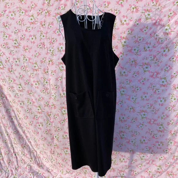 navy blue dress for baby girl Vintage | Dresses | Vintage Black Jumper Dress 8s 90s Cottage Minimal 990s  Vicki Wayne Sm